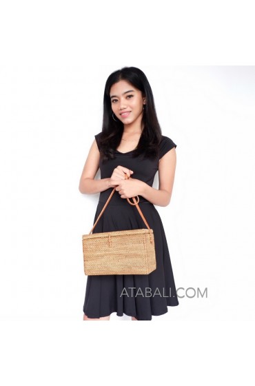 square ata rattan sling bags full handmade balinese design